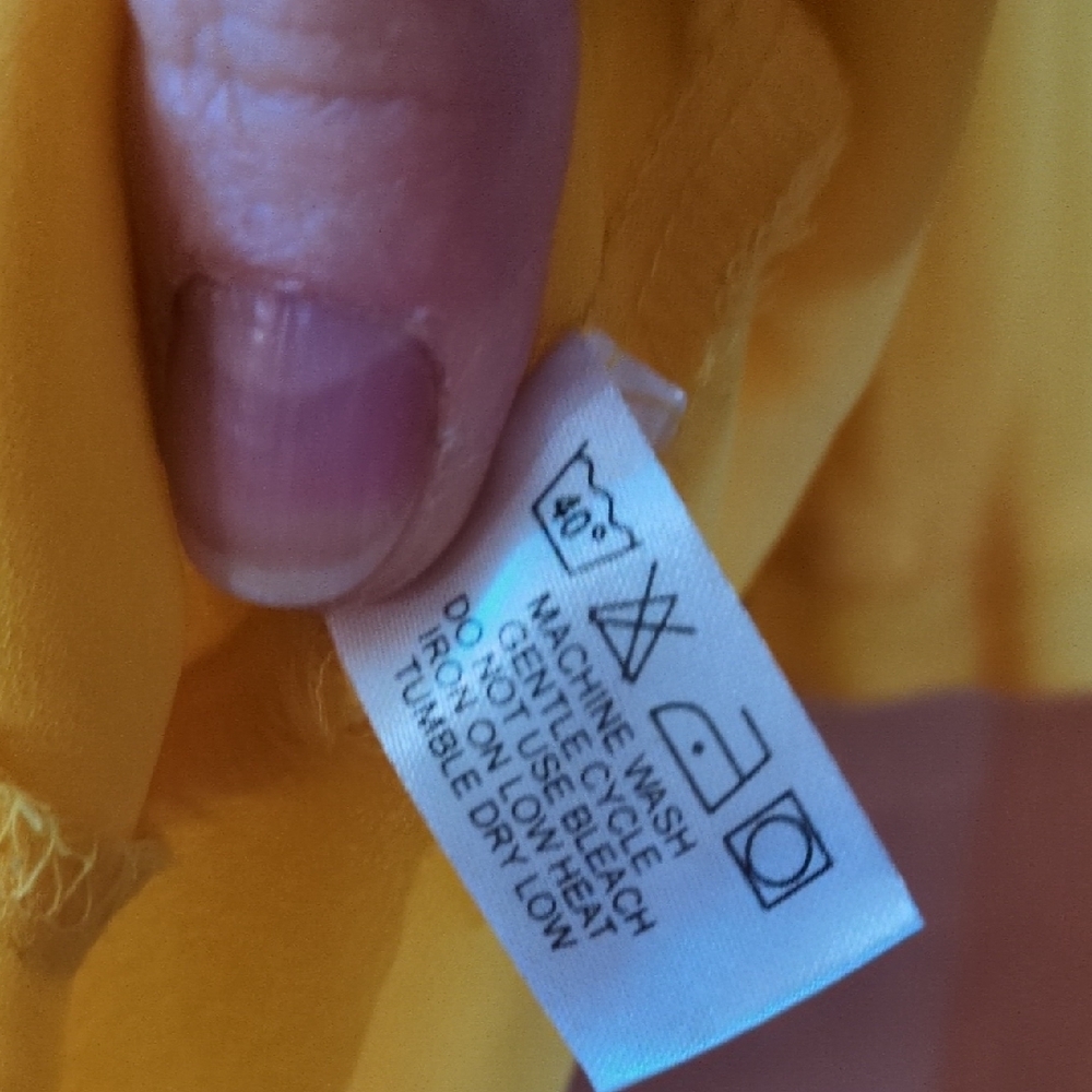 Violet & Claire Vibrant Yellow V-neck 3/4 Sleeve Transitional Tunic Blouse - Picture 4 of 6